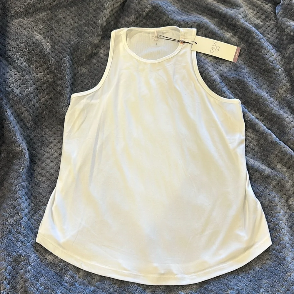 Bundle 2 NWT Calia by Carrie Underwood Lustralux Tank Tops SzS pure white blk - Picture 2 of 11